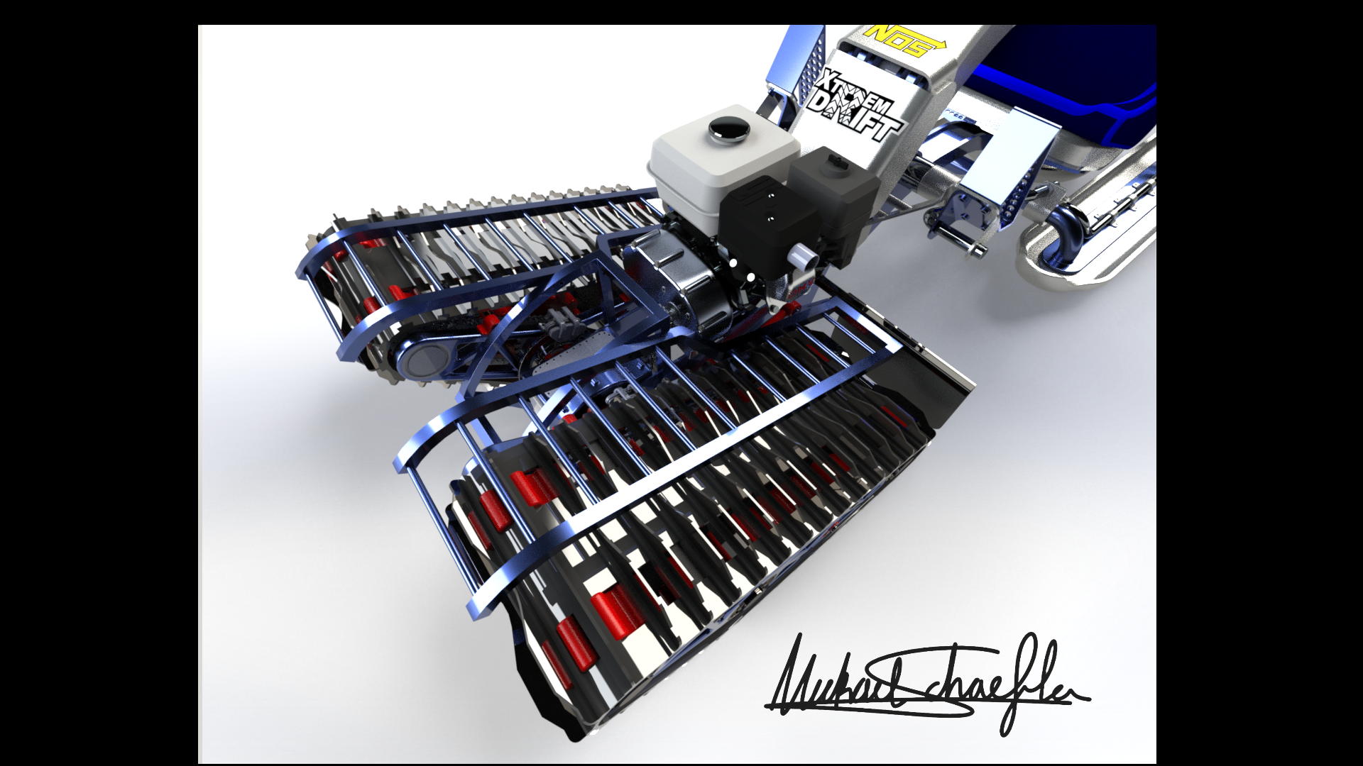 雪地漂移履带车